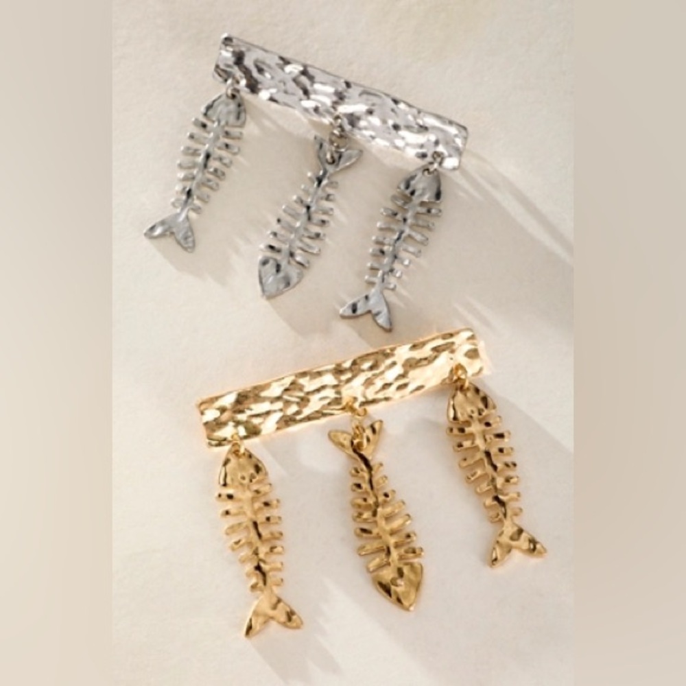 NWT Free People Silver Fish Outta Water Brooch